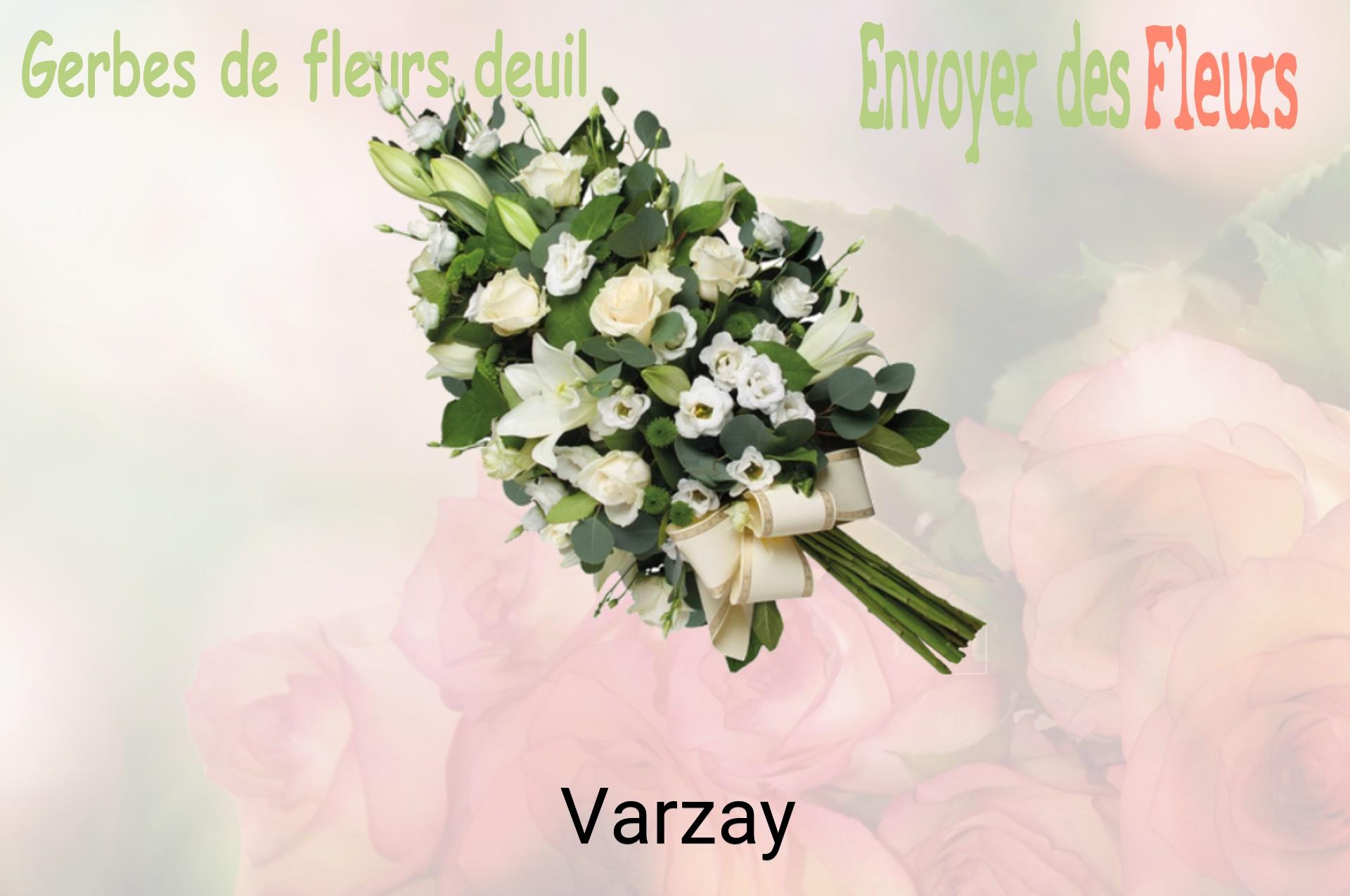 Gerbe de fleurs de deuil livrée à Varzay